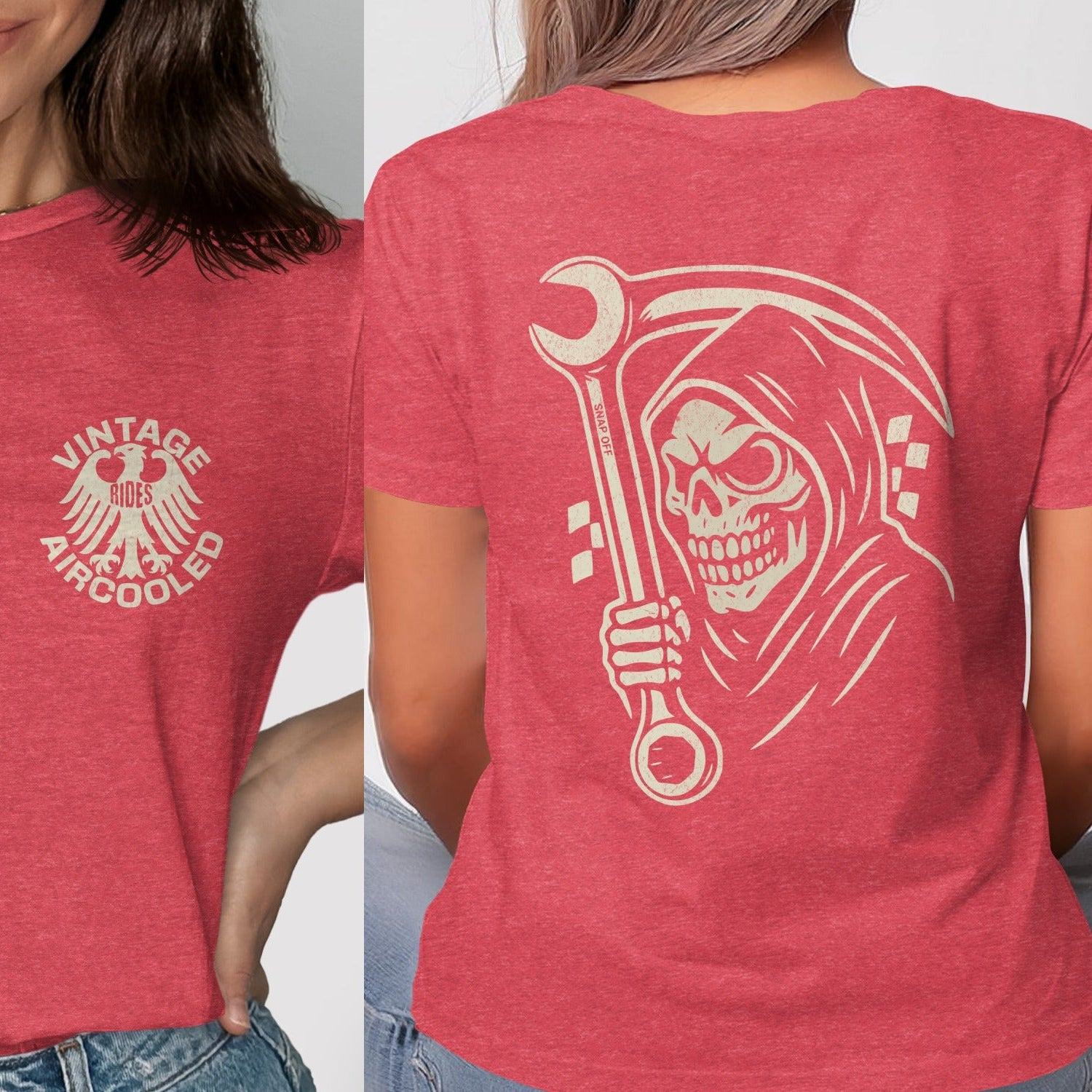 Vintage 1985 Aircooled Grim Reaper Skull T-shirt product