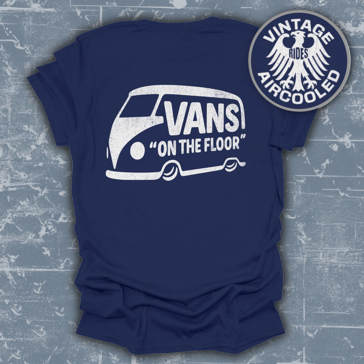 Vintage Rides Vans On The Floor Graphic Tee Product