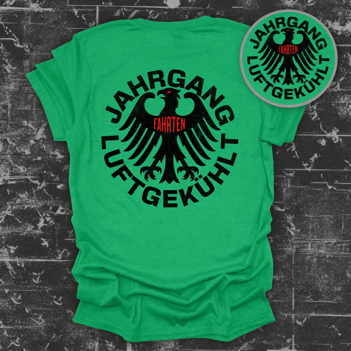 Jahrgang Luftgekuhlt Fahren Eagle Graphic T-Shirt