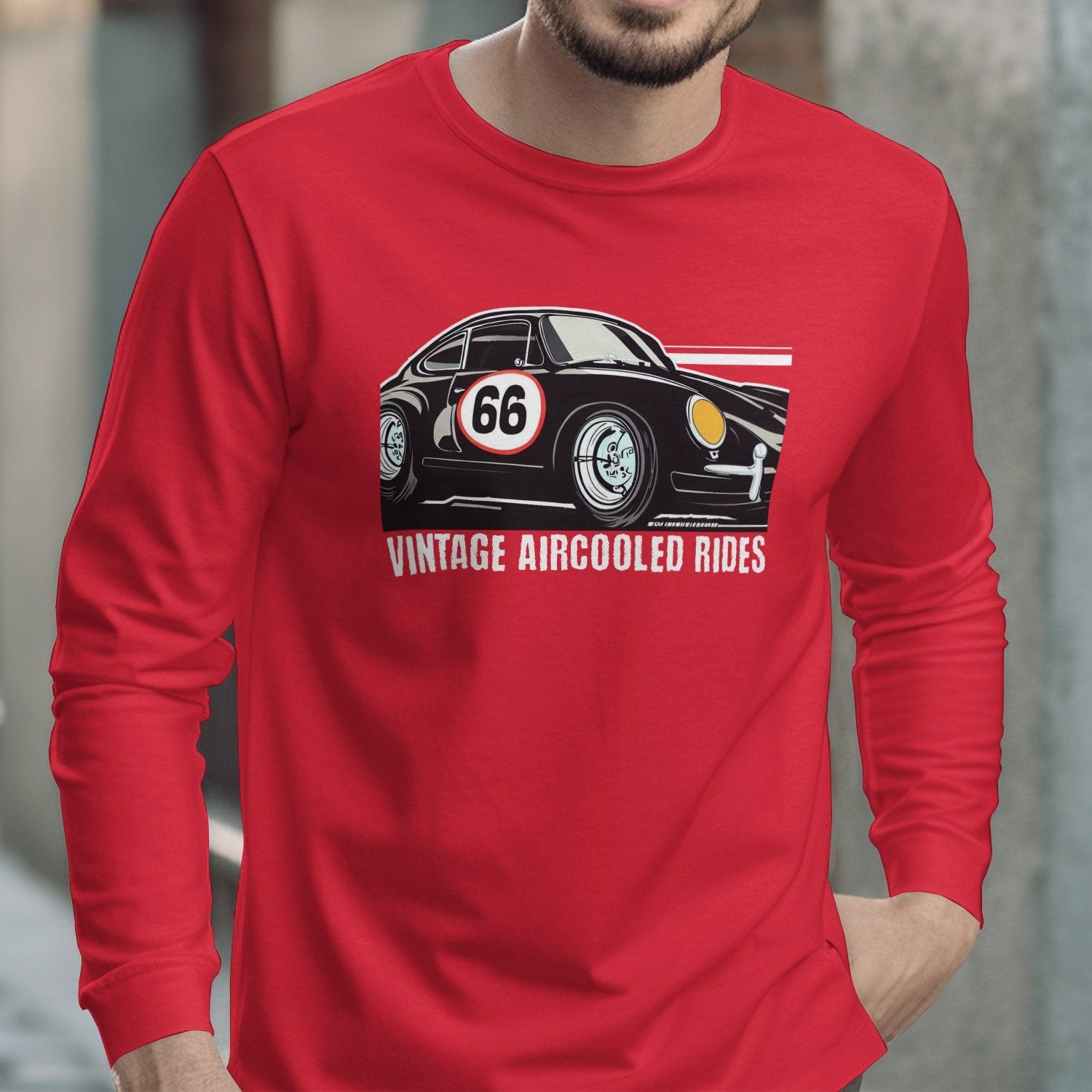 Retro Racing Car Design Long Sleeve Shirt product