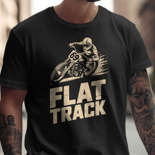 Retro Flat Track Racer Graphic T-Shirt product