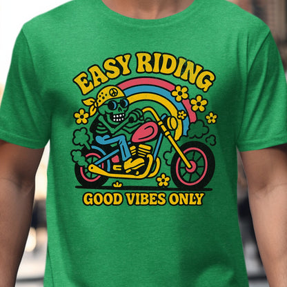 Easy Riding Good Vibes Only Colorful T-Shirt product type