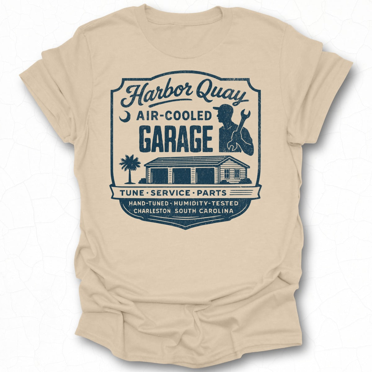 Harbor Quay Air-Cooled Garage Tune Service Parts T-shirt