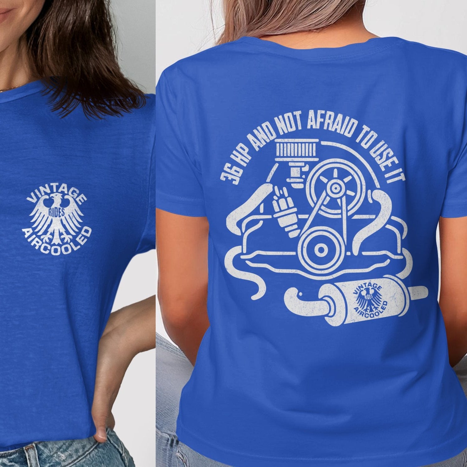 Vintage Aircooled 36 HP Not Afraid to Use It T-shirt product