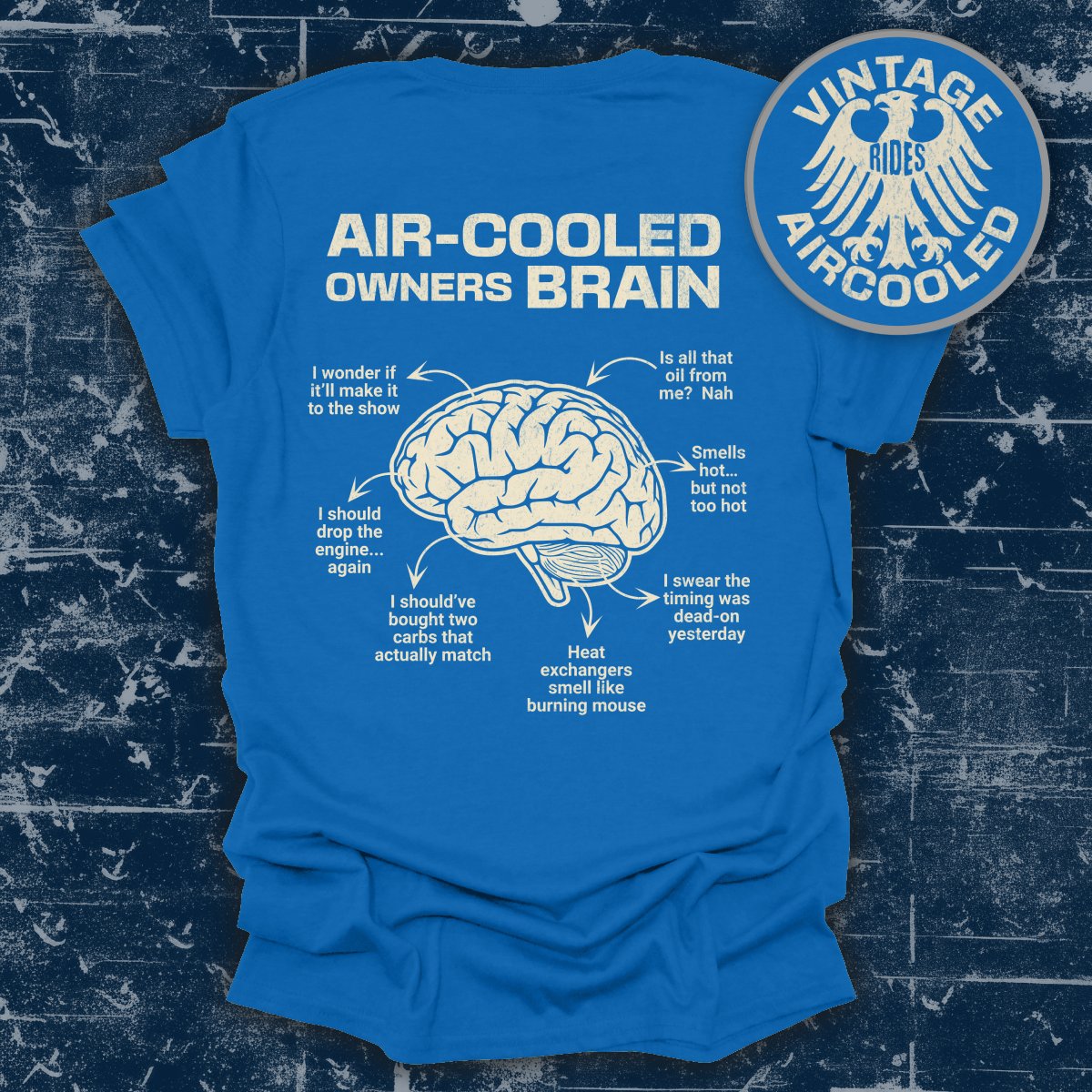 Air-Cooled Owners Brain Vintage Rides T-Shirt Product