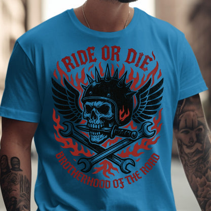 Ride Or Die Brotherhood Of The Road Skull product