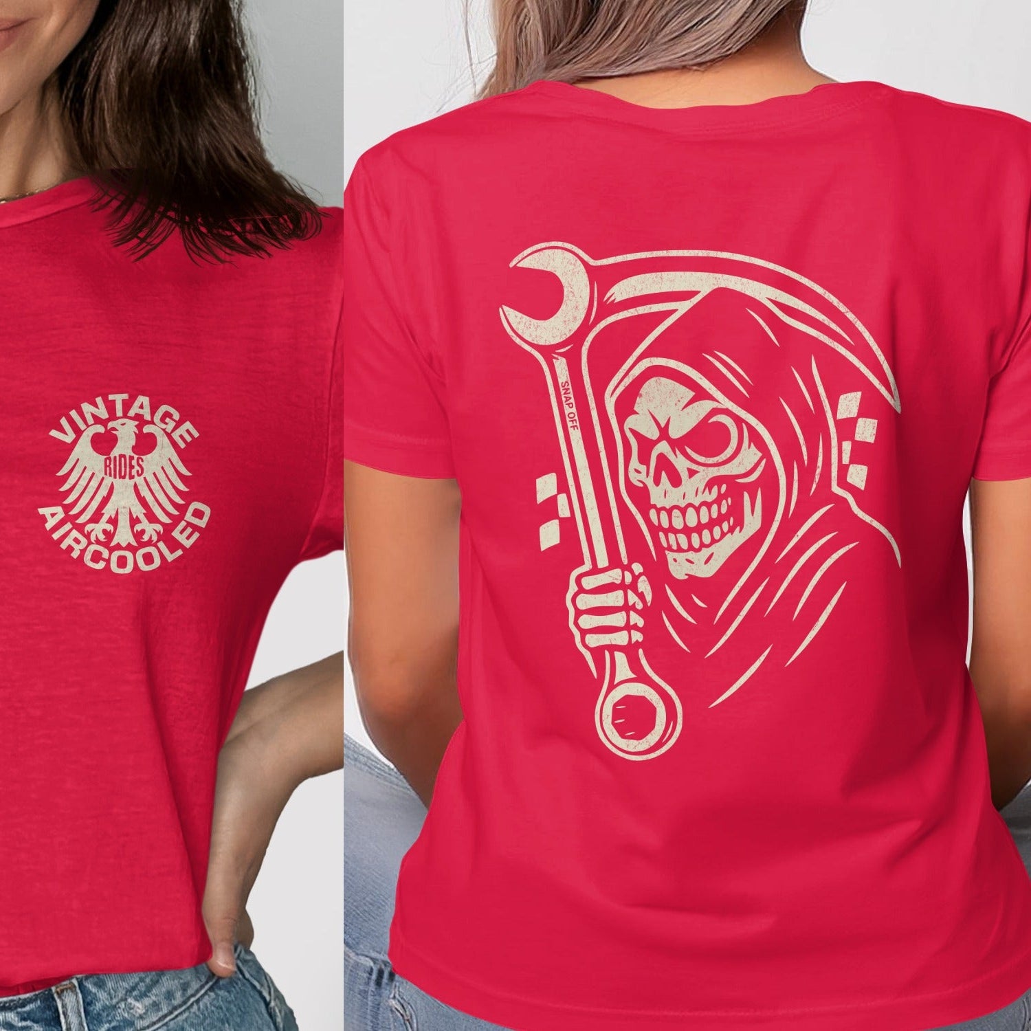 Vintage Aircooled Skull Wrench Graphic T-shirt product type
