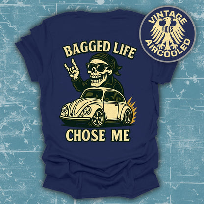 Bagged Life Chose Me Skeleton Car Graphic T-Shirt product type