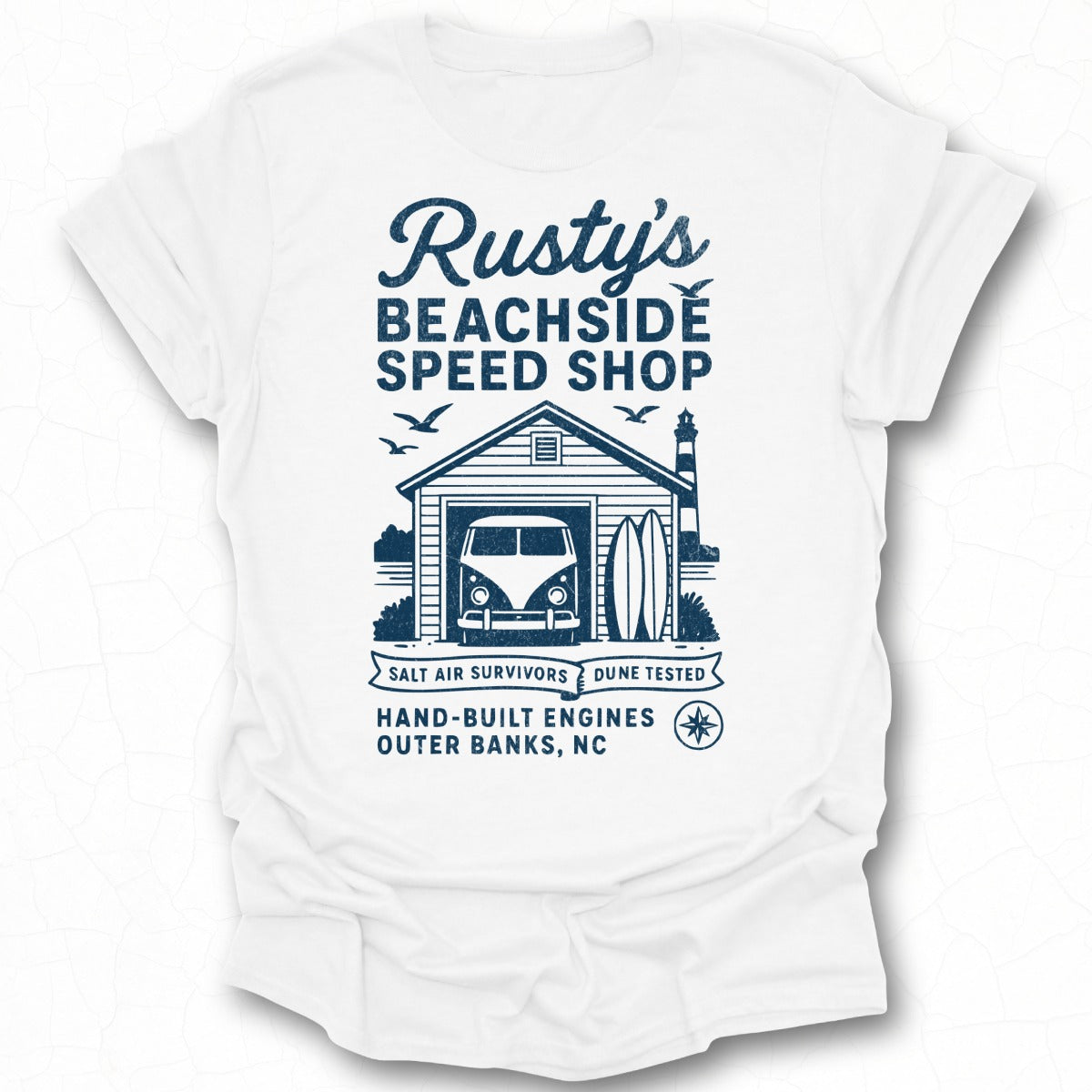 Rusty's Beachside Speed Shop Outer Banks NC t-shirt
