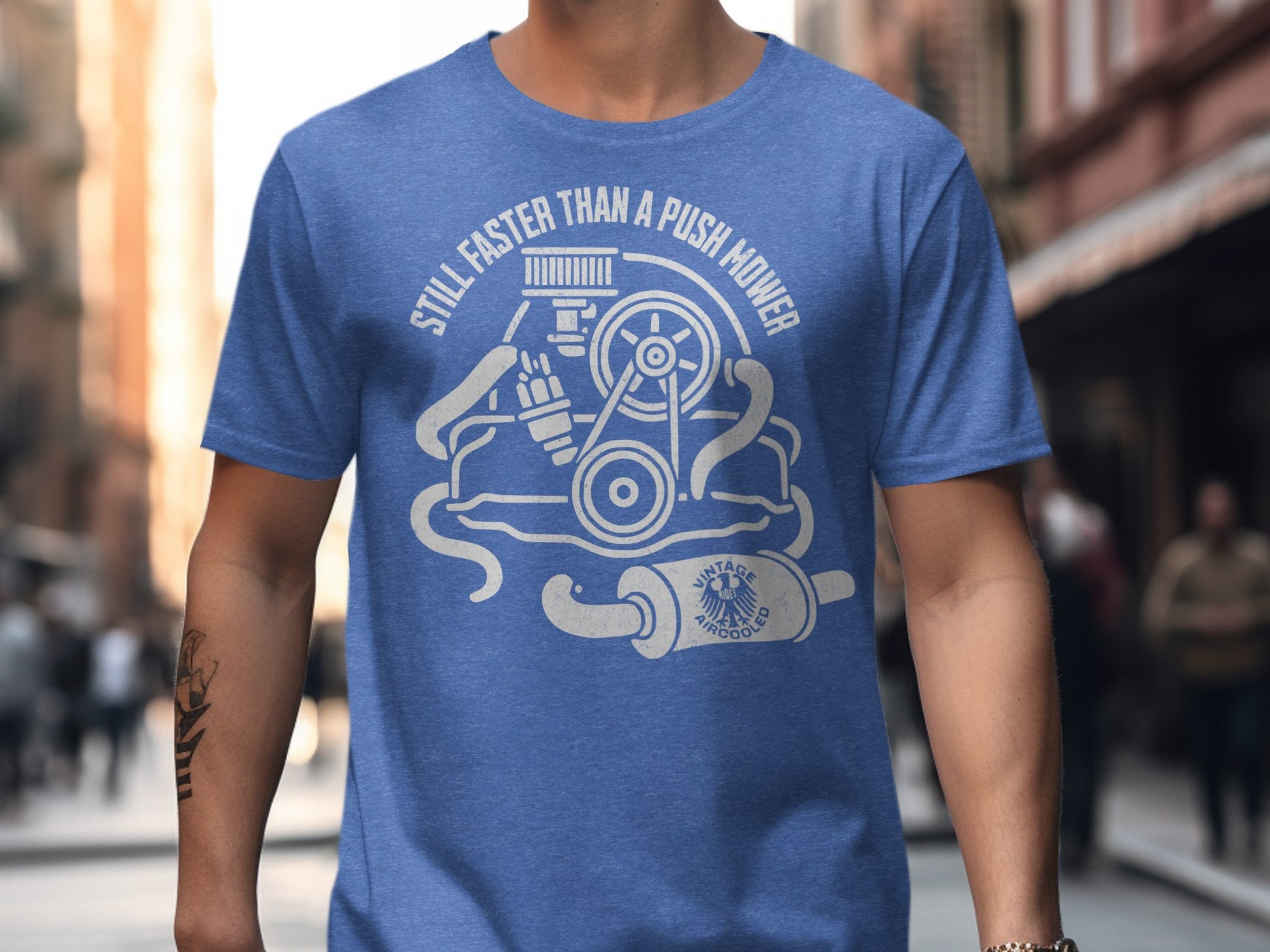Still Faster Than a Push Mower T-shirt product