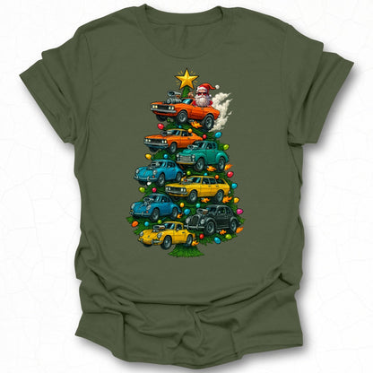 Vintage Christmas Car Tree Graphic Tee product