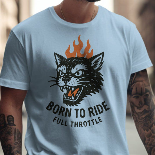 Born To Ride Full Throttle Graphic T-Shirt