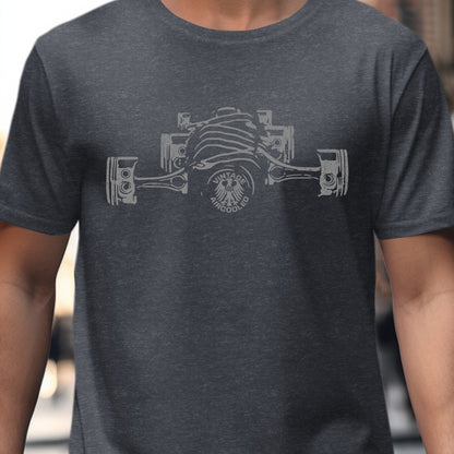 Vintage Car Engine Design Graphic T-shirt product