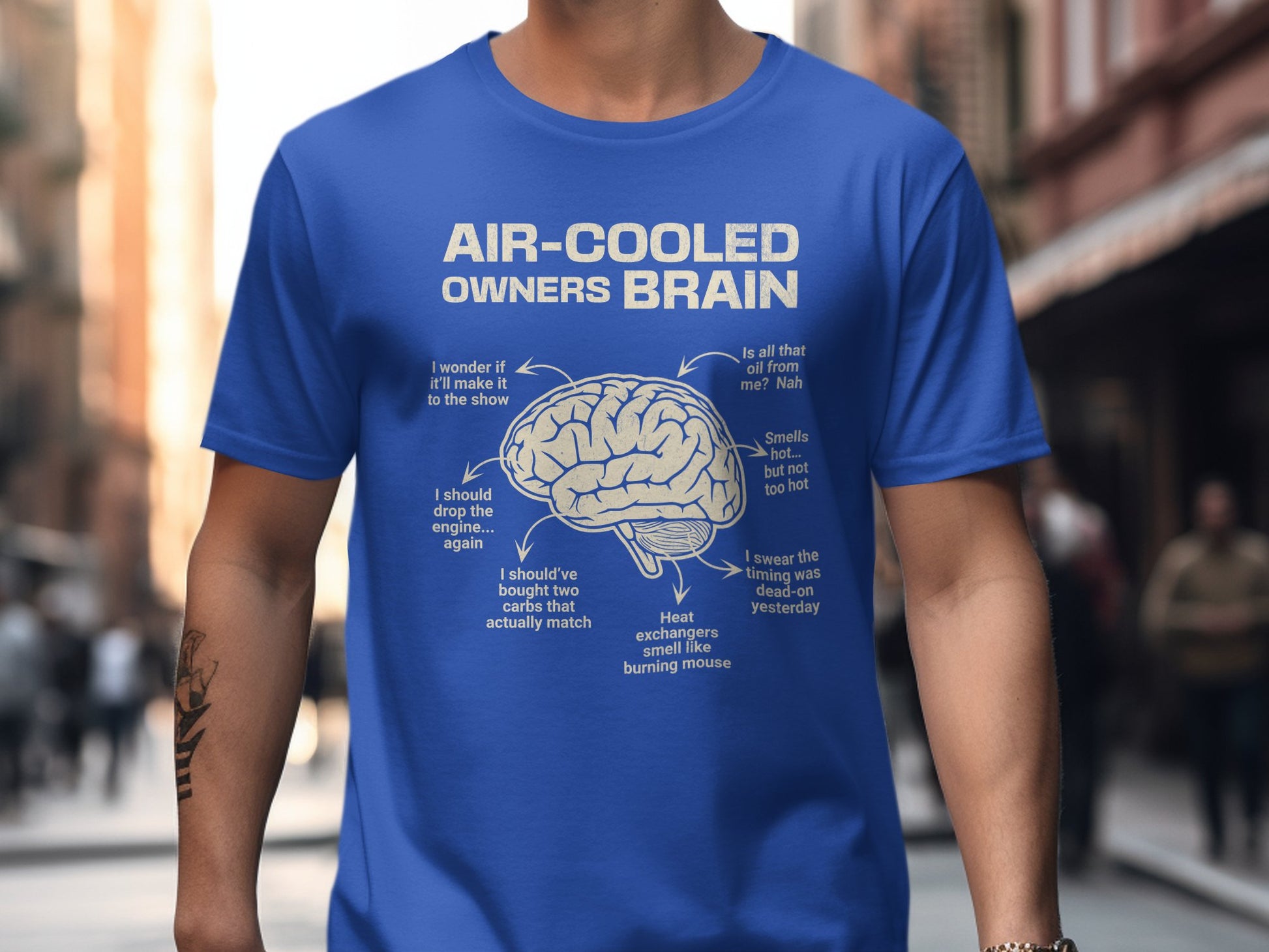 Air Cooled Owners Brain Funny T-shirt product type