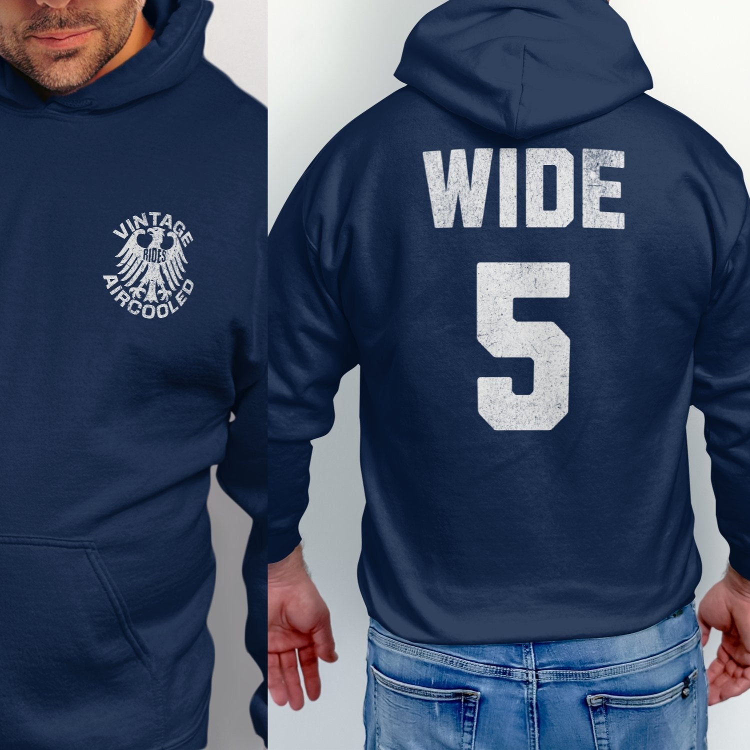 Vintage Aircooled Wide 5 Number Print Hoodie product