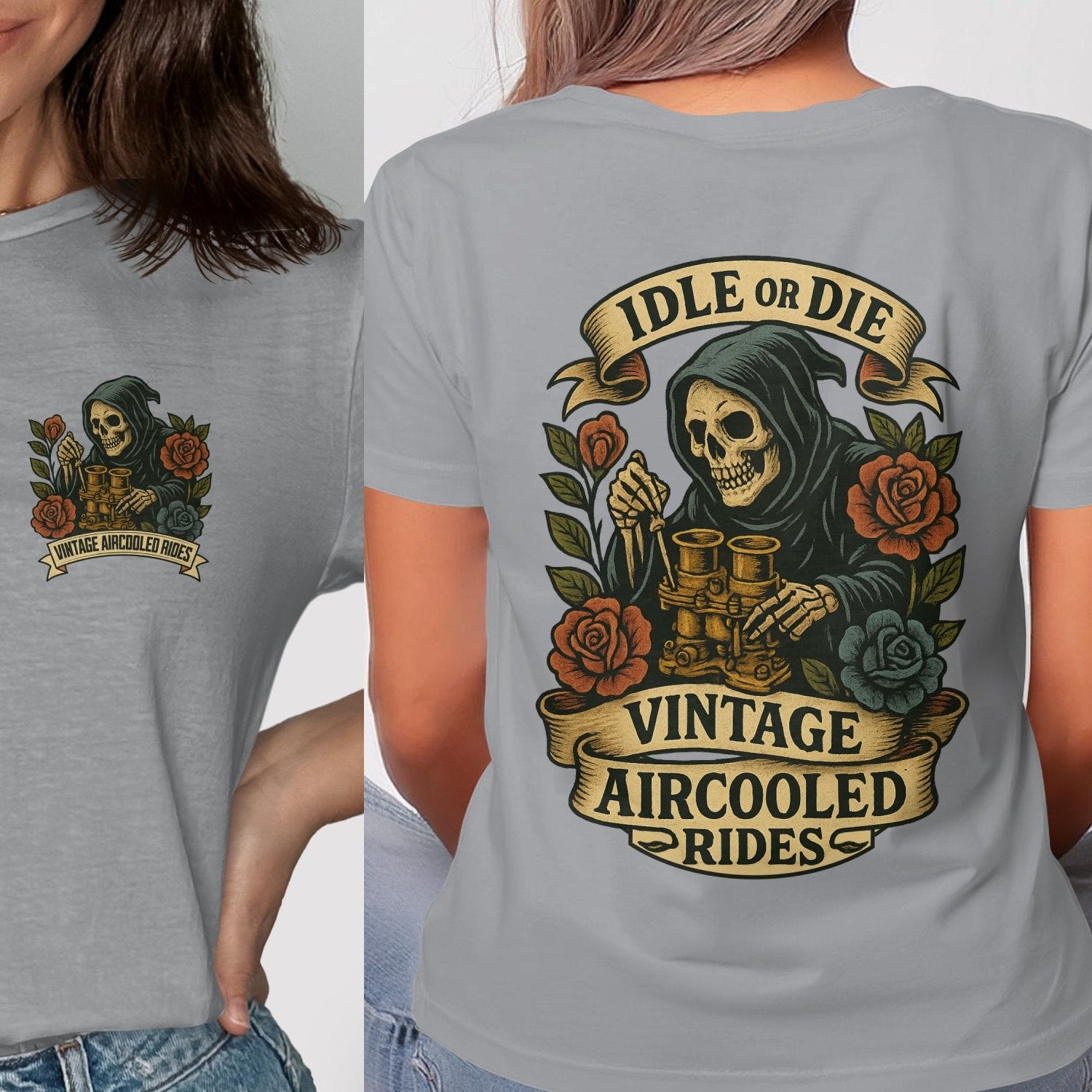 Idle or Die Vintage Aircooled Rides graphic product