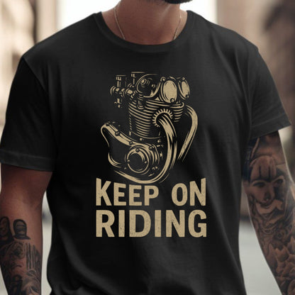 Keep On Riding Graphic Black Tee product
