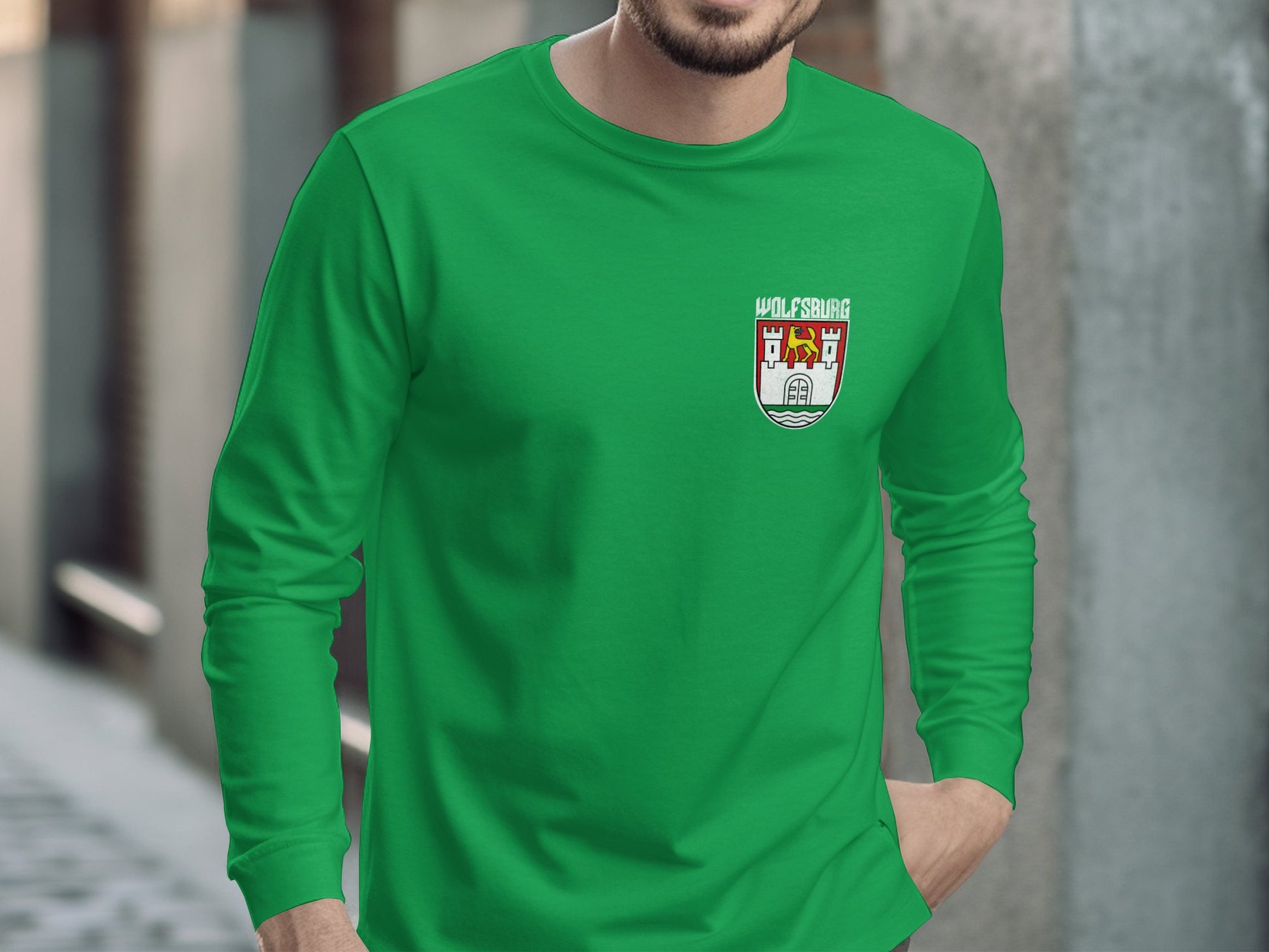 Green Long Sleeve Wolfsburg Crest Shirt product