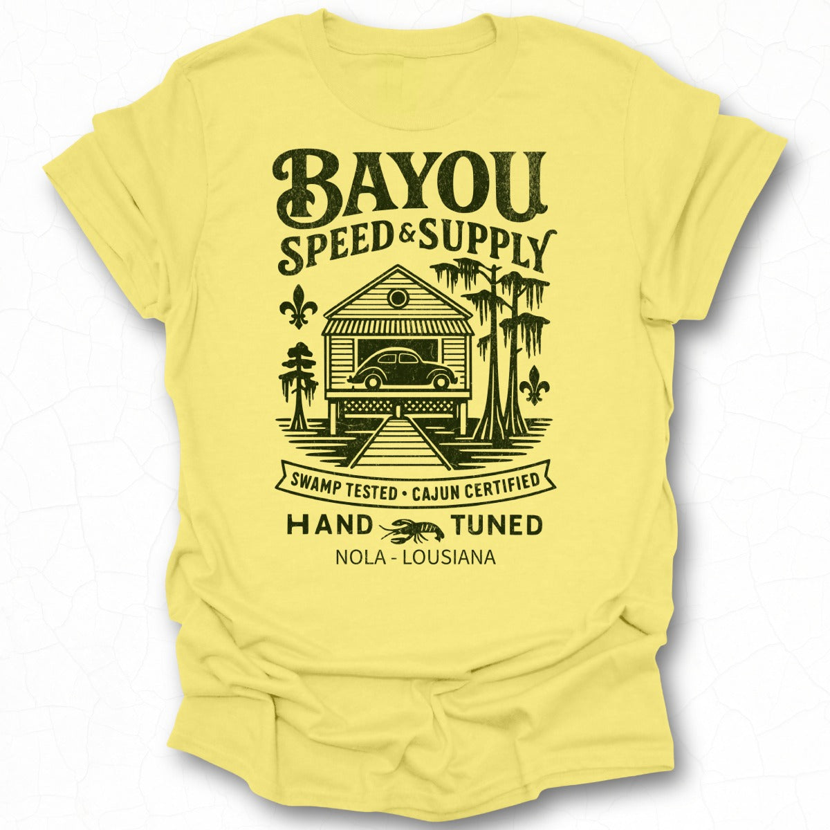 Bayou Speed and Supply Hand Tuned Nola Louisiana T-shirt