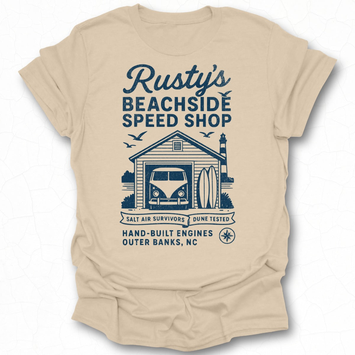 Vintage Rusty's Beachside Speed Shop Graphic Tee