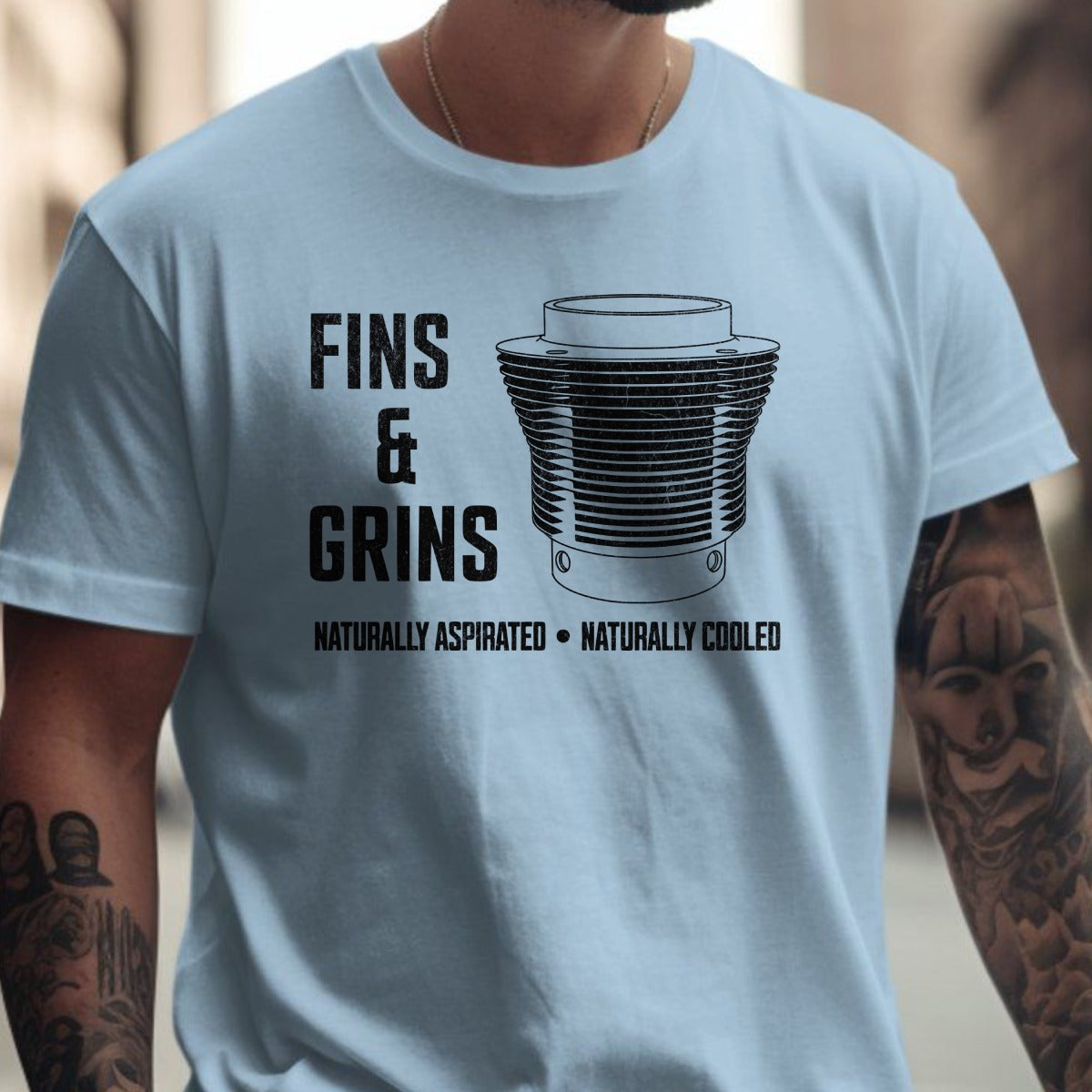 Fins & Grins Naturally Aspirated T-shirt