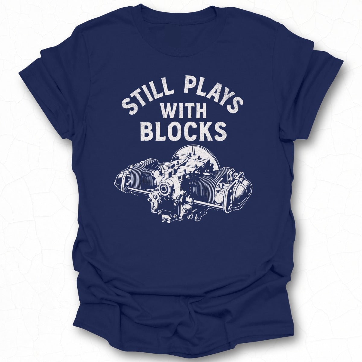 Still Plays With Blocks Print T-shirt