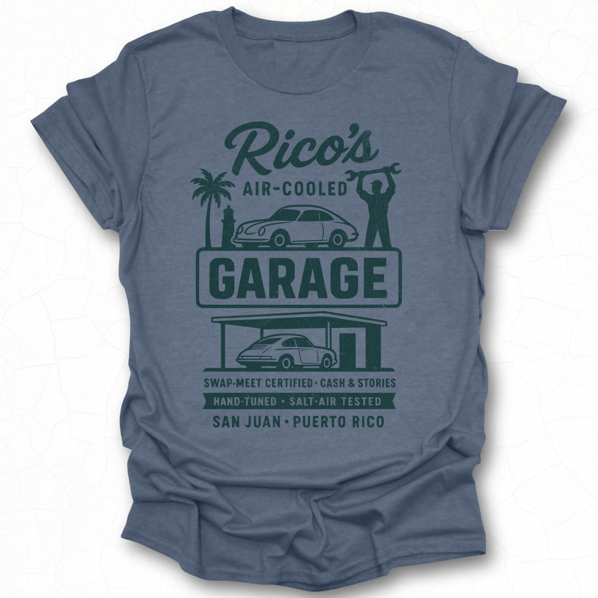 Rico's Air-Cooled Garage Graphic T-Shirt