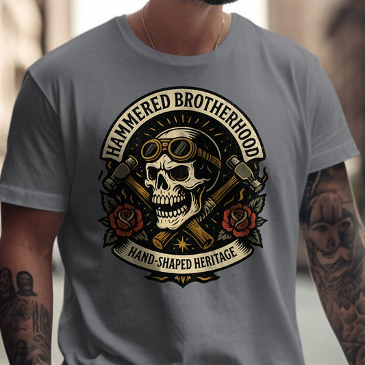 Hammered Brotherhood Skull Graphic T-Shirt product