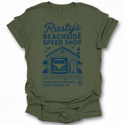 Rusty's Beachside Surf Shop Graphic Tee Outer Banks