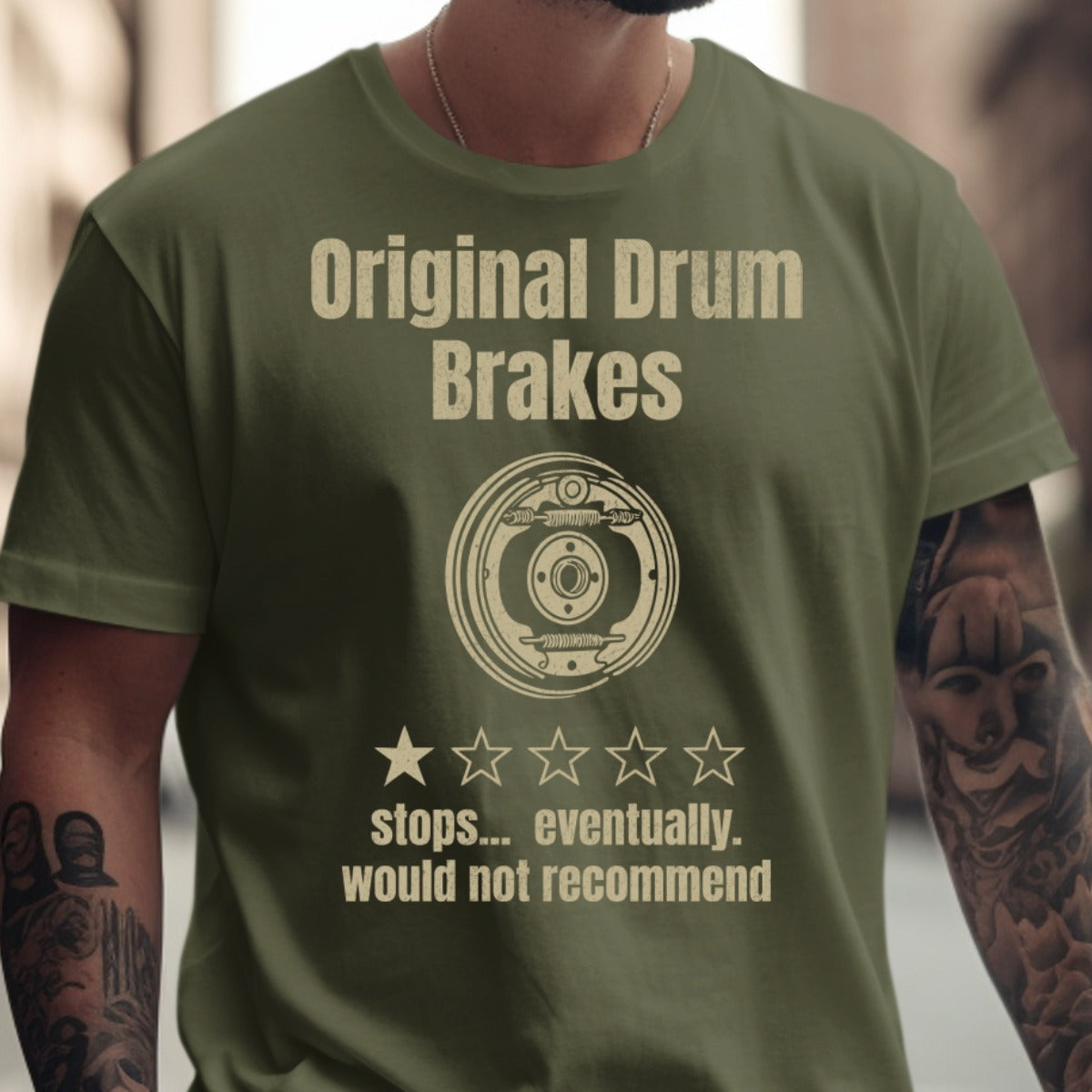 Original Drum Brakes Humor Graphic T-Shirt product