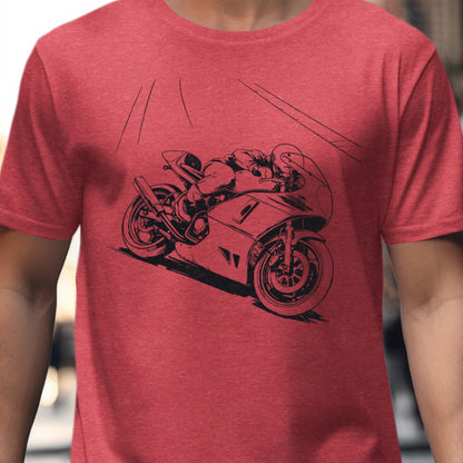 Red Graphic Motorcycle T-shirt for Everyday Wear product type