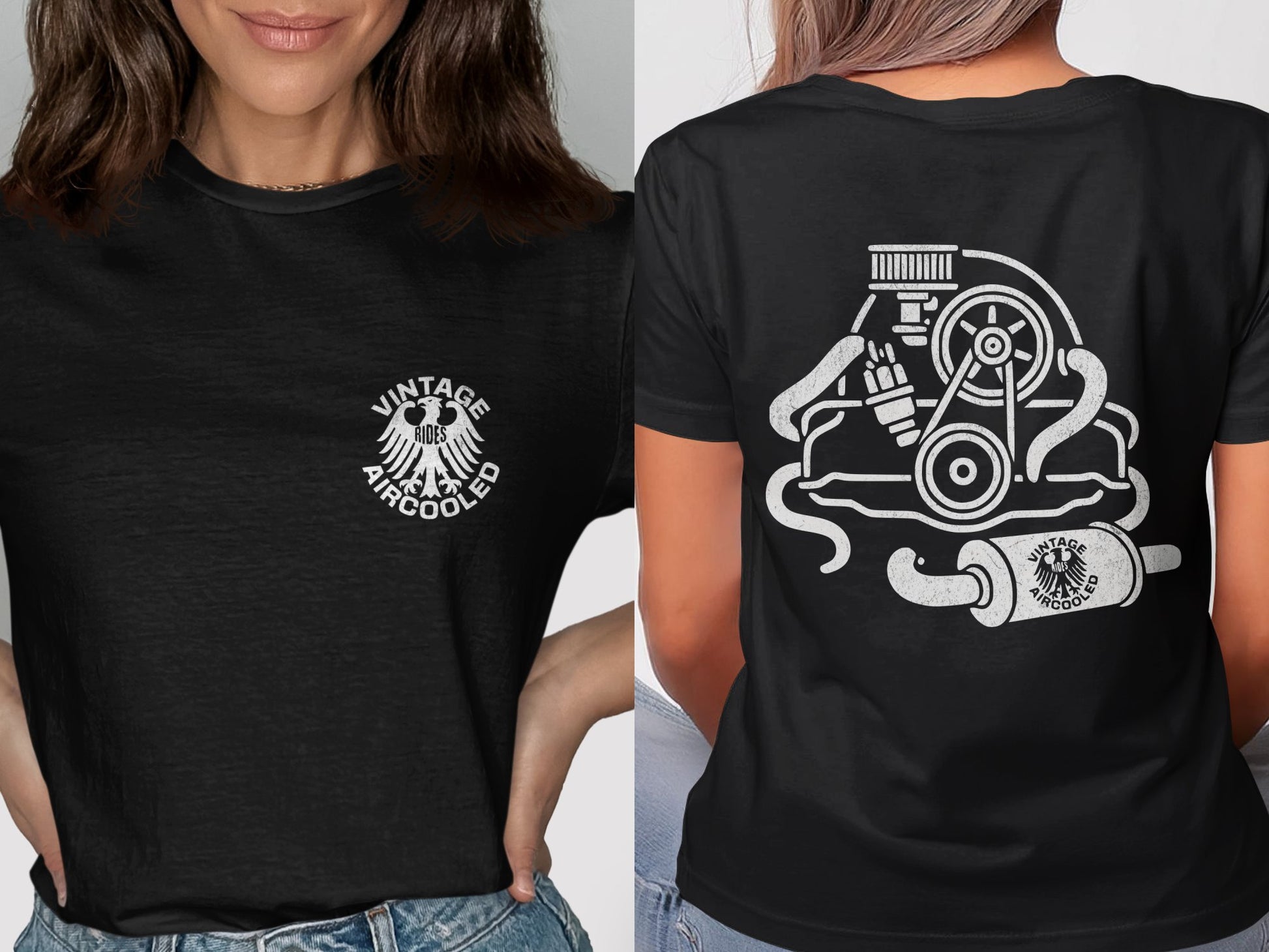 Vintage 1985 Aircooled Graphic Engine T-shirt product type