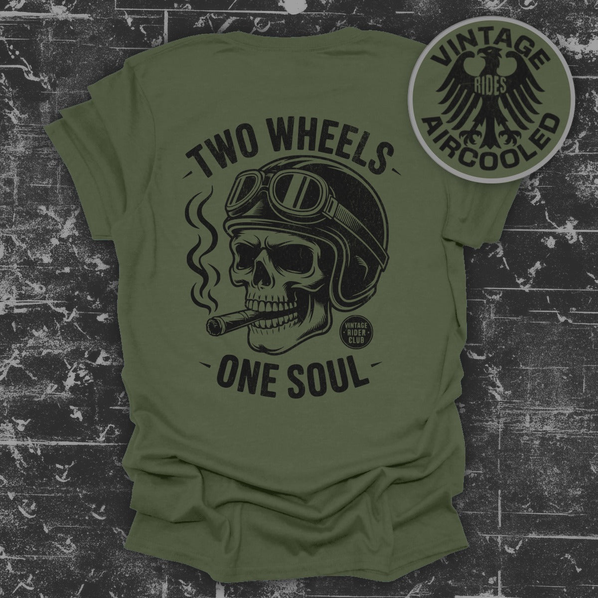 Two Wheels One Soul Vintage Rides Graphic Tee