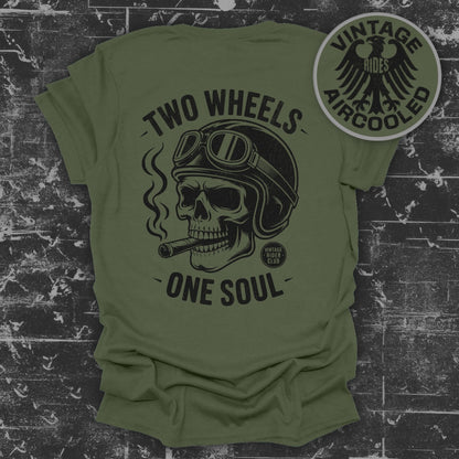 Two Wheels One Soul Vintage Rides Graphic Tee