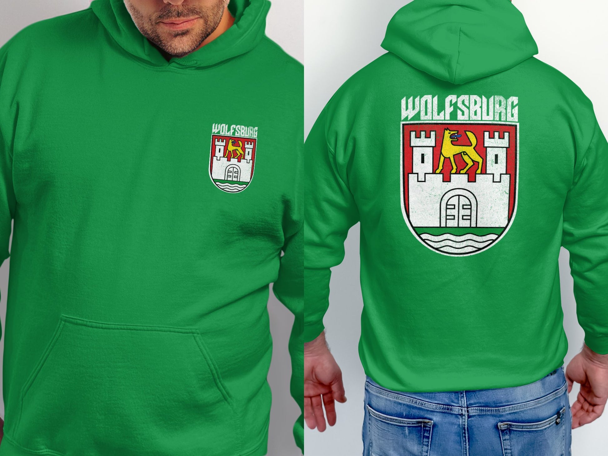 Wolfsburg Crest Green Graphic Hoodie product