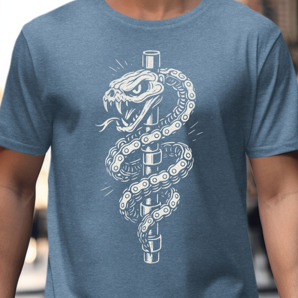 Fierce Snake Wrapped Around Pipe Graphic T-shirt product type
