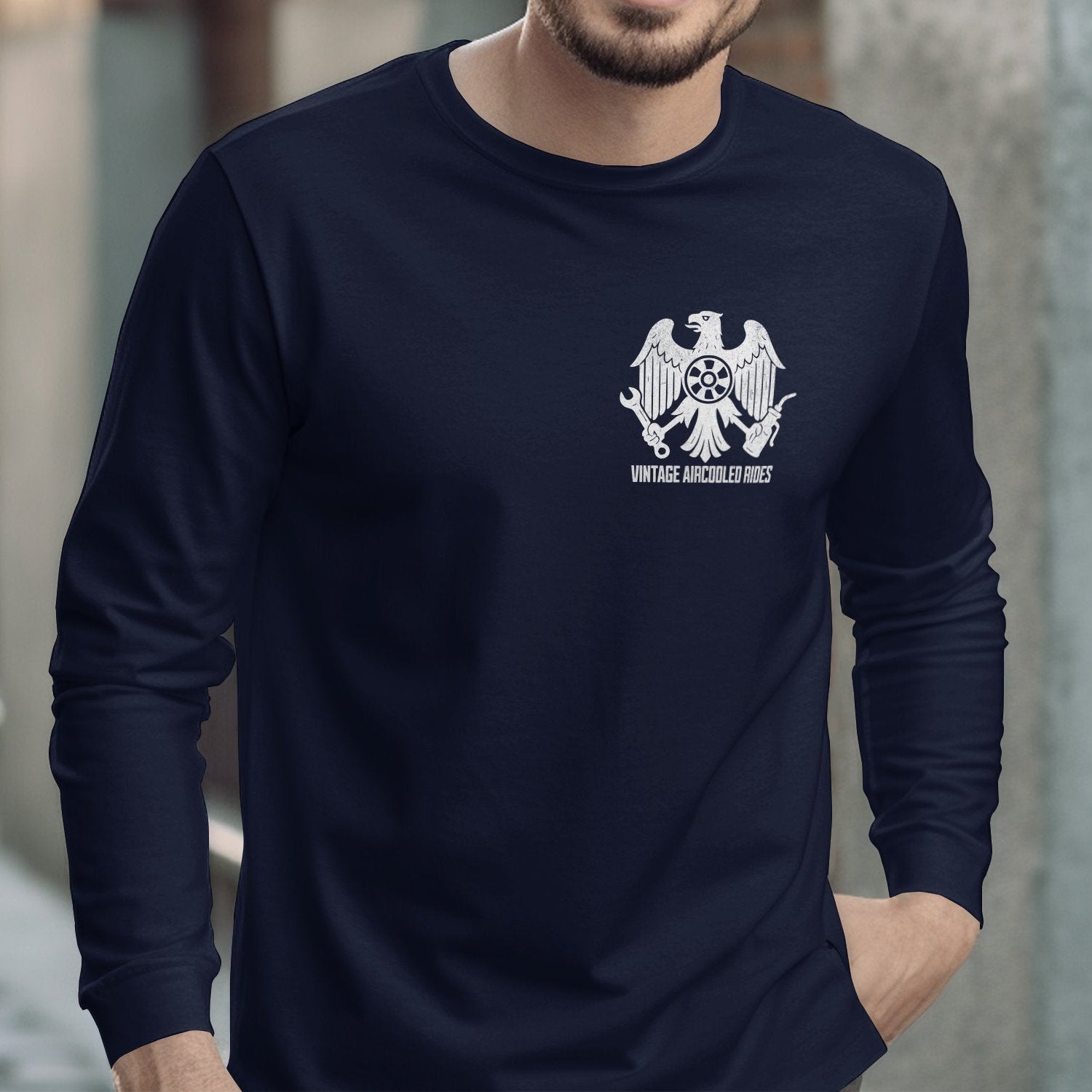 Vintage Motorcycle Rider Long Sleeve Shirt product