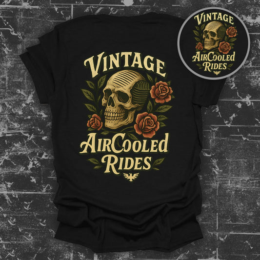 Vintage AirCooled Rides Graphic Skull T-Shirt product