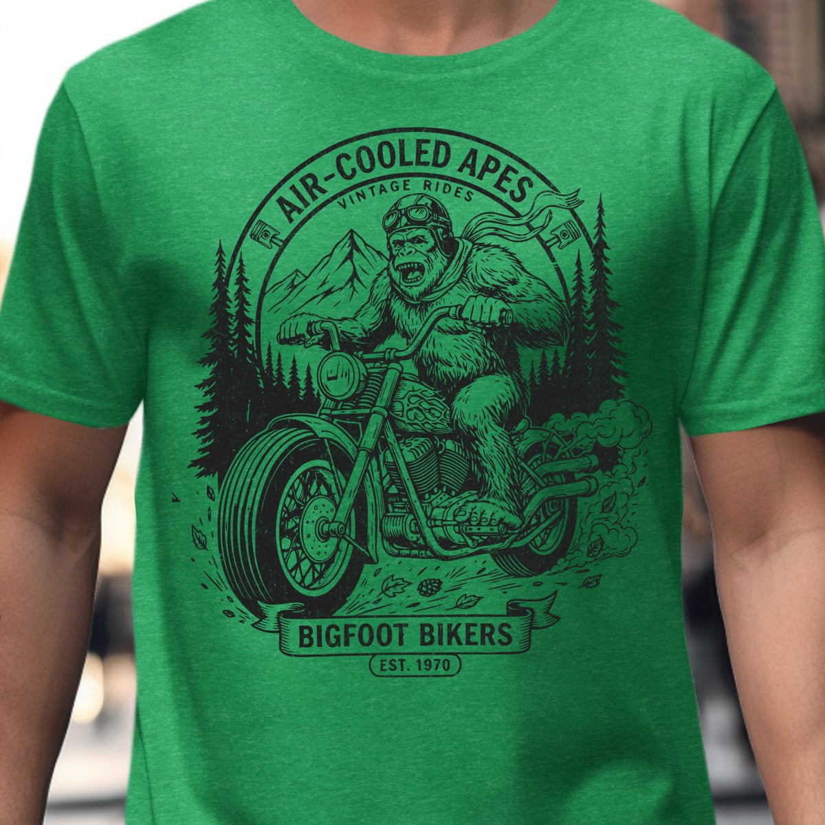 Air-Cooled Apes Bigfoot Bikers T-shirt Design