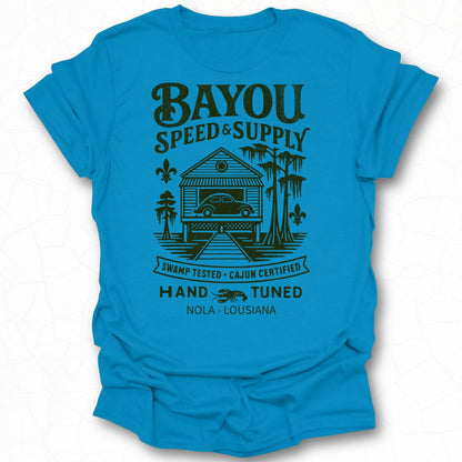 Bayou Speed Supply Hand Tuned Nola Louisiana T-shirt