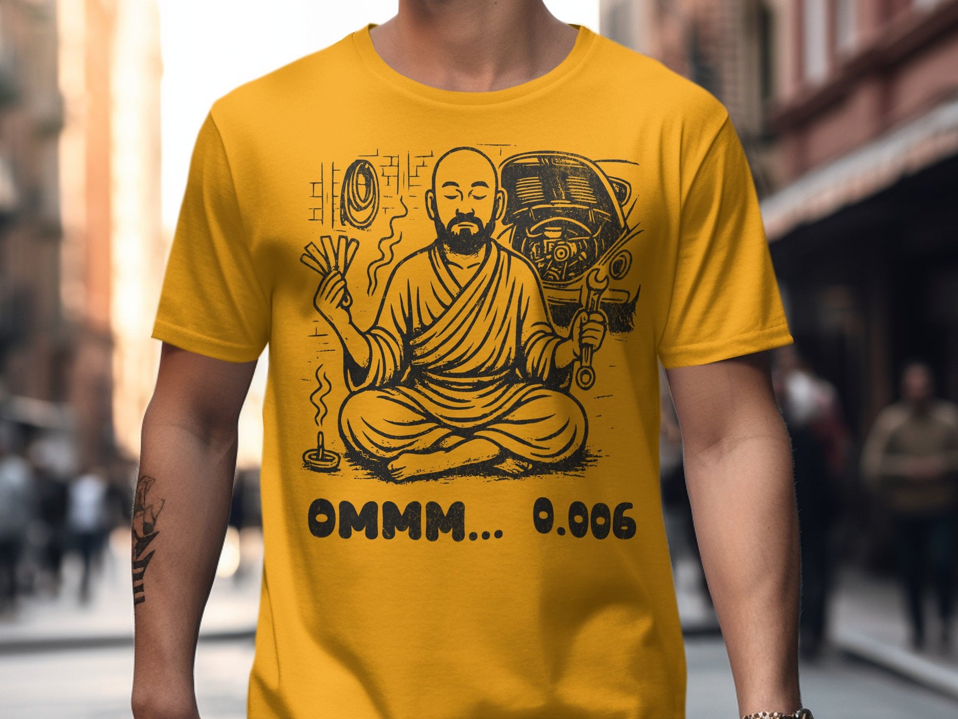 Meditation Theme Graphic Tee Cool T-Shirt Product