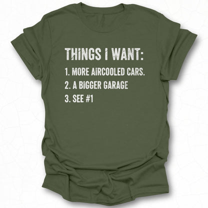 Funny Things I Want Car Enthusiast Shirt Product
