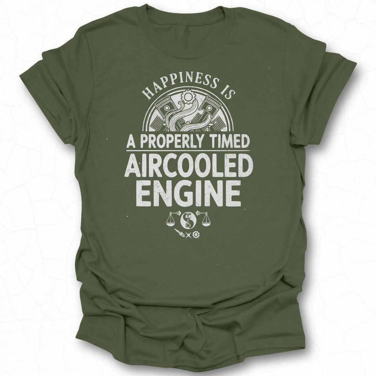 Happiness is a Properly Timed Aircooled Engine Shirt