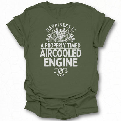 Happiness is a Properly Timed Aircooled Engine Shirt
