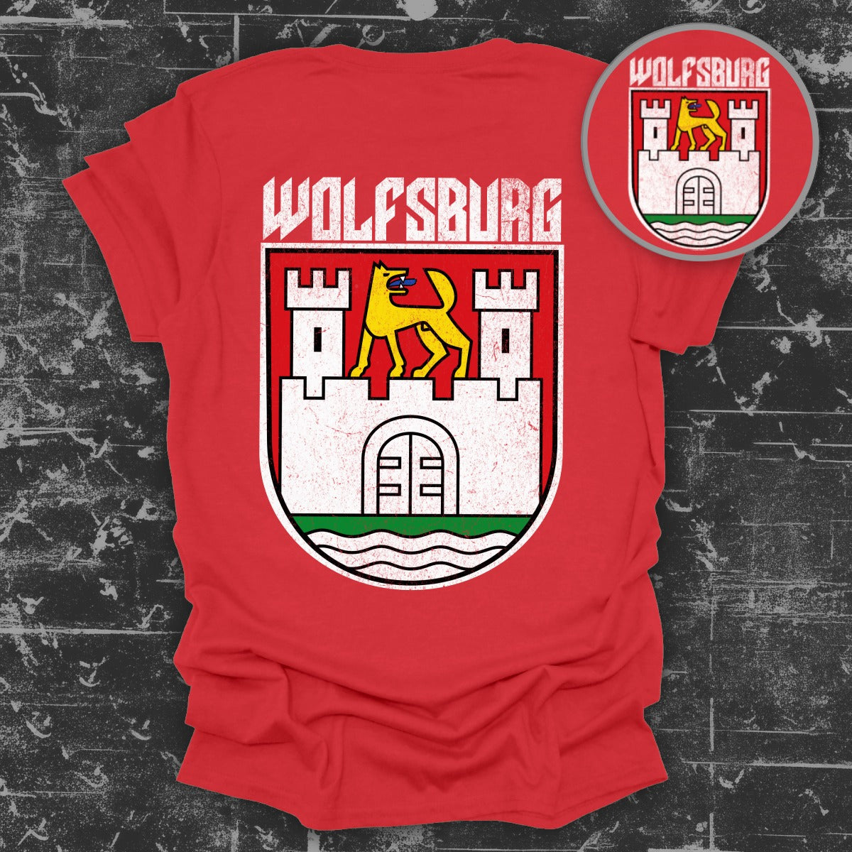 Wolfsburg City Crest Graphic Tee Shirt