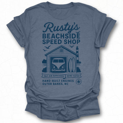 Rusty's Beachside Speed Shop Outer Banks NC T-Shirt
