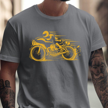 Vibrant Motorcyclist Graphic Printed T-shirt product