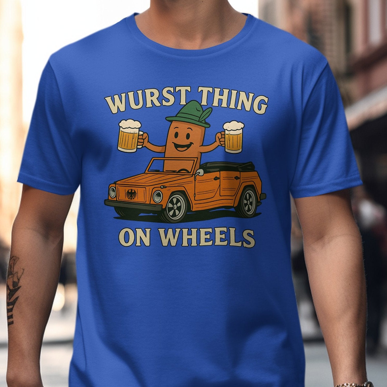 WURST THING ON WHEELS Graphic Unisex Funny TShirt product