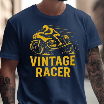 Vintage Racer Graphic T-Shirt for Motorcycle Enthusiasts