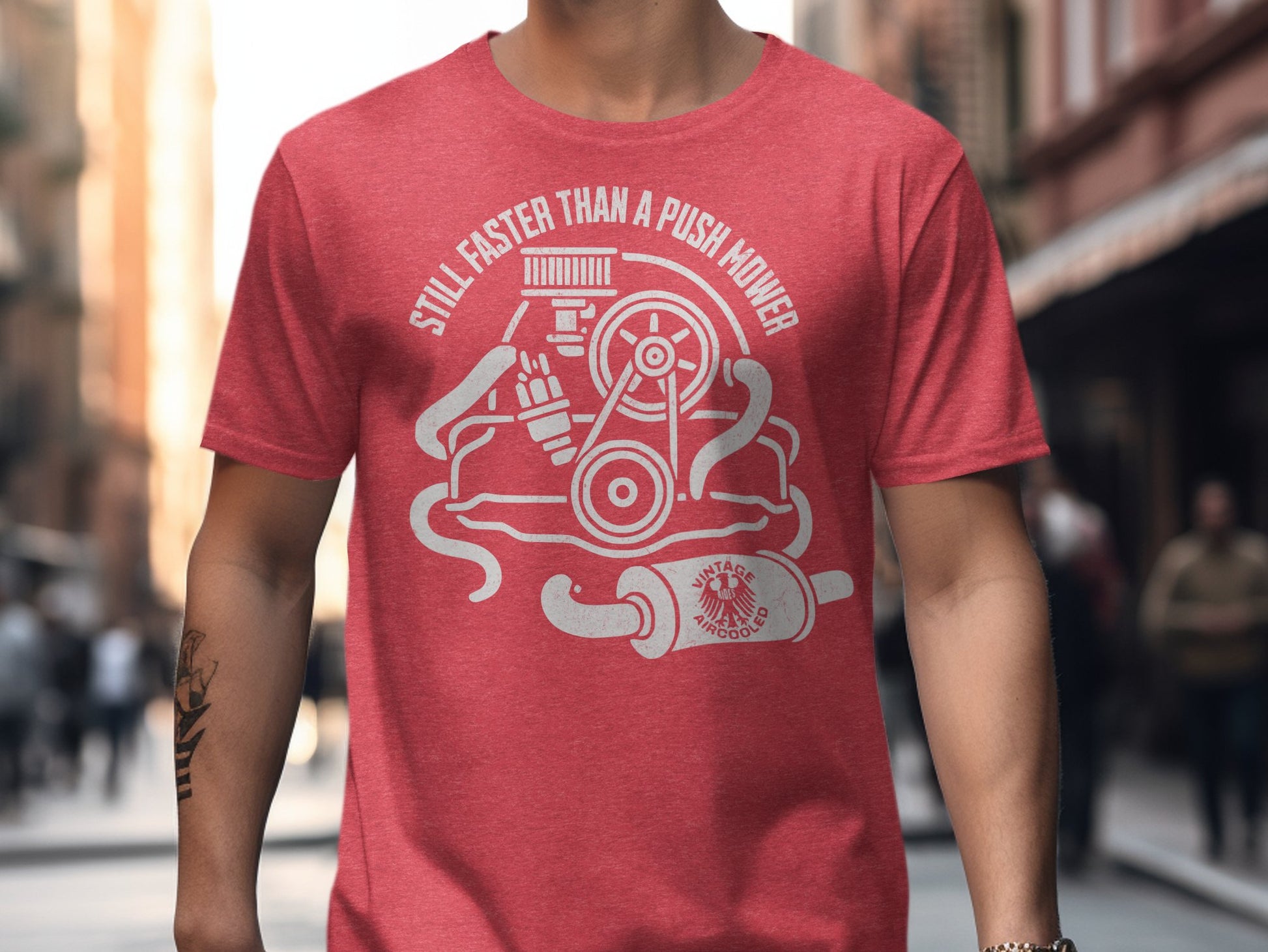 Still Faster Than a Push Mower Graphic T-shirt product type